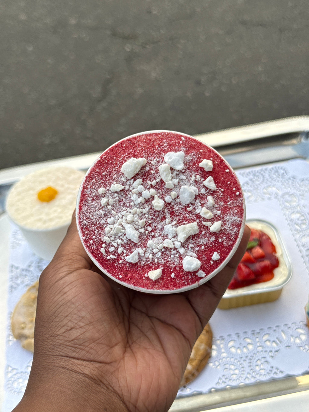 Strawberry Eton Mess Cake Tub