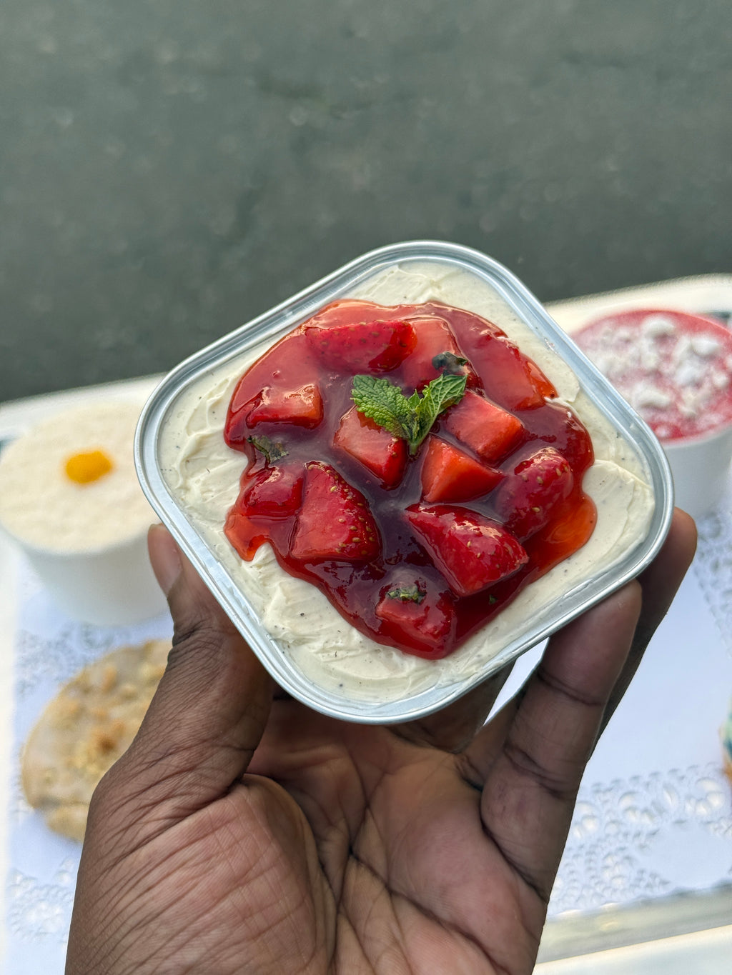 Strawberry Basque Cheesecake Tub
