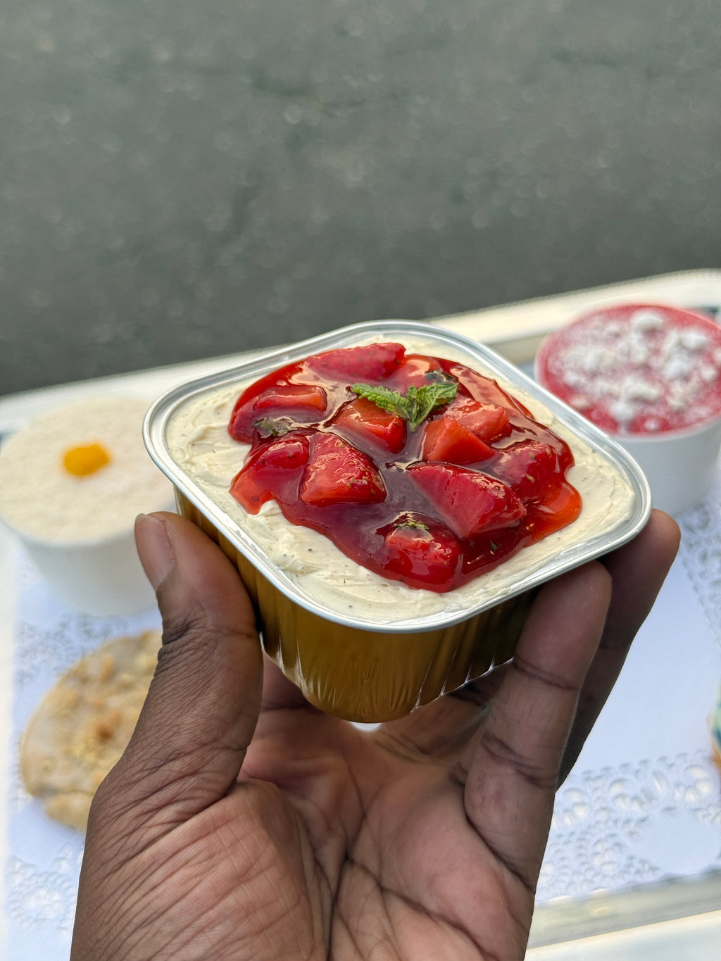 Strawberry Basque Cheesecake Tub