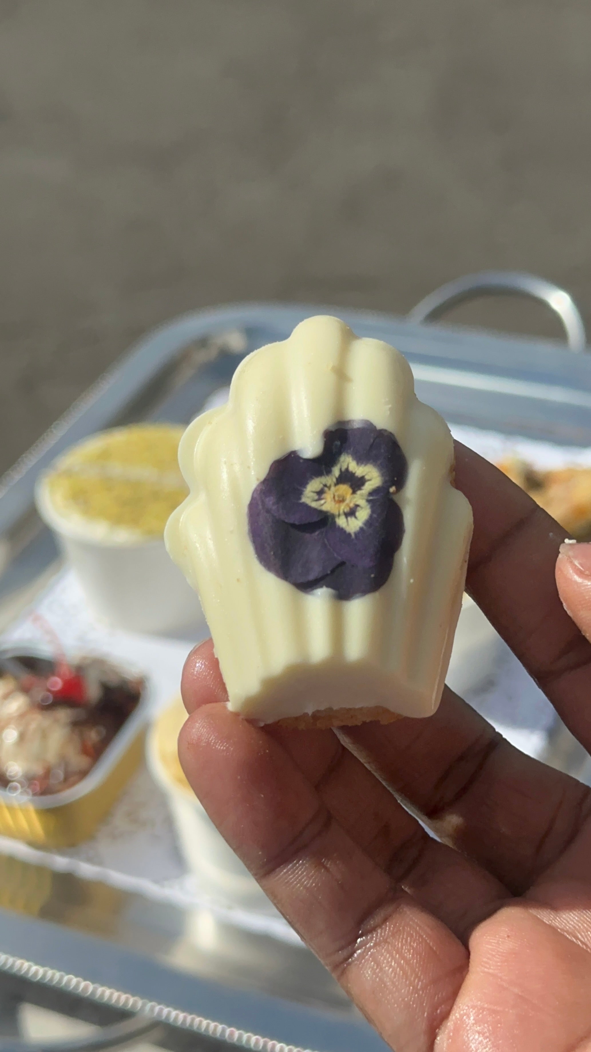 Edible Flower Madeleines