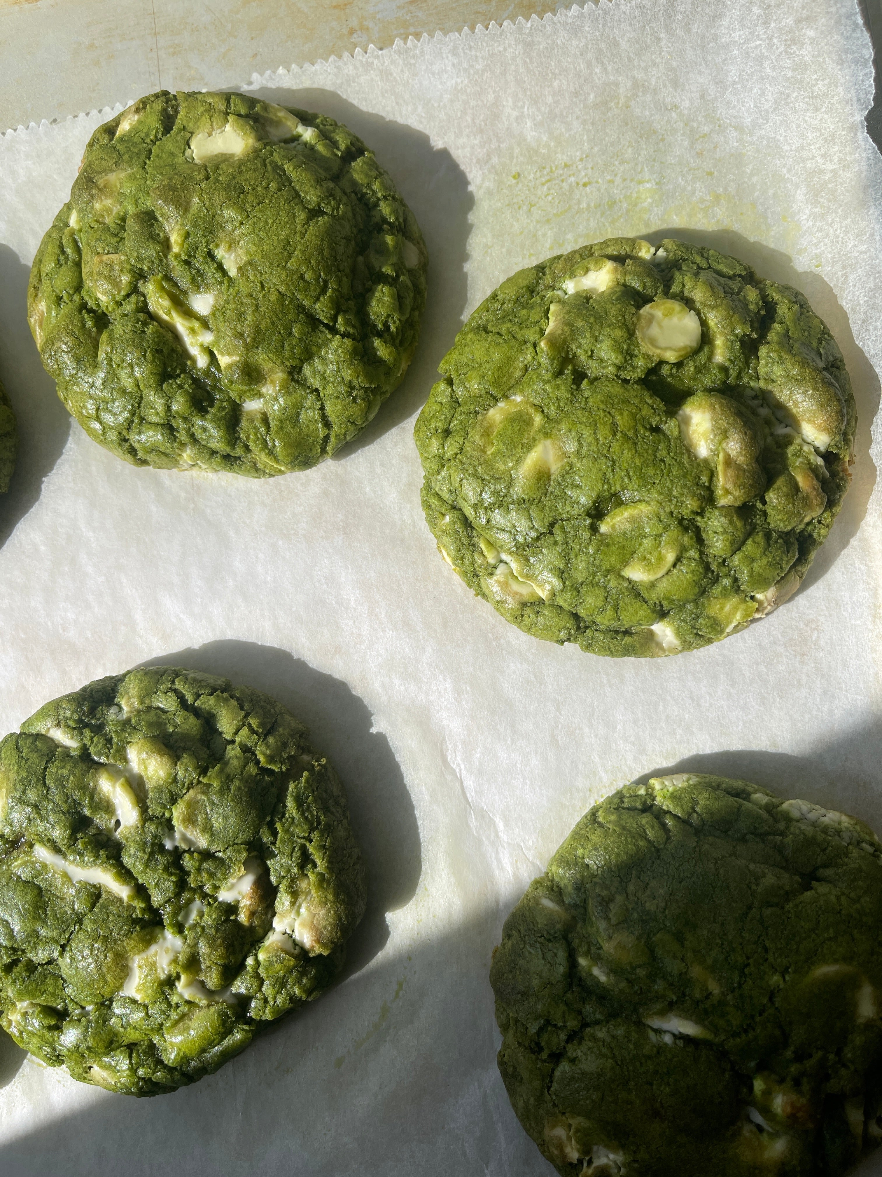 Matcha & White Chocolate Cookies